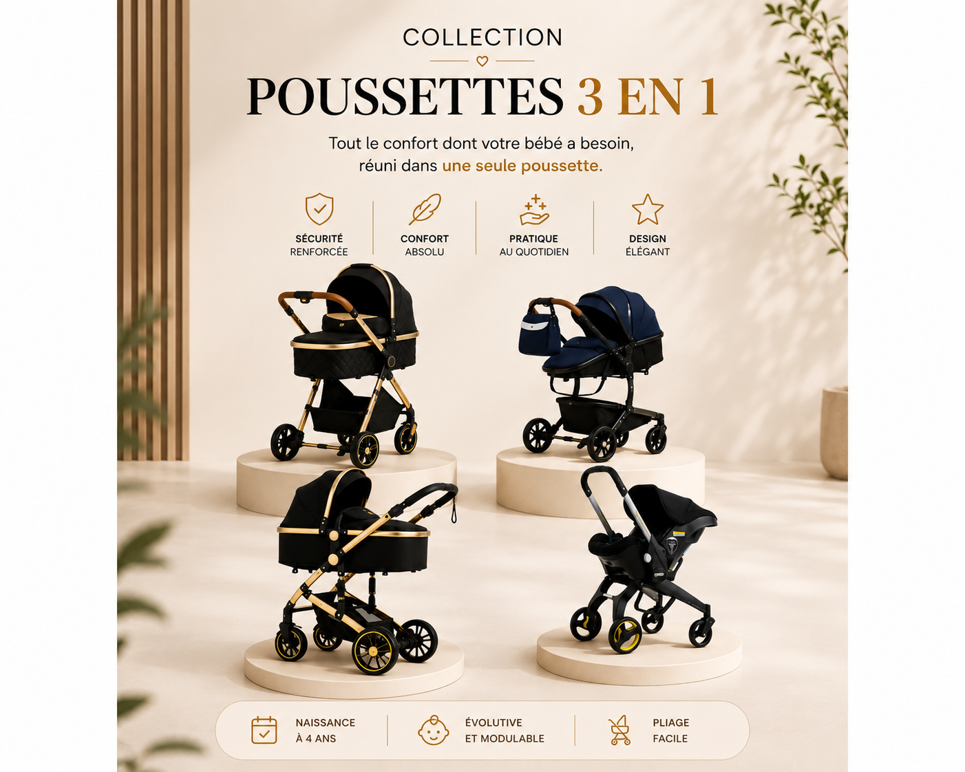 Nos poussettes 3 en 1 Image