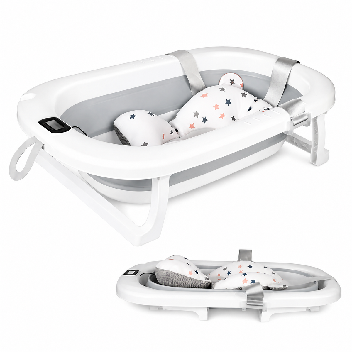 Baignoire Pliable pour Bébé avec Thermomètre Intégré