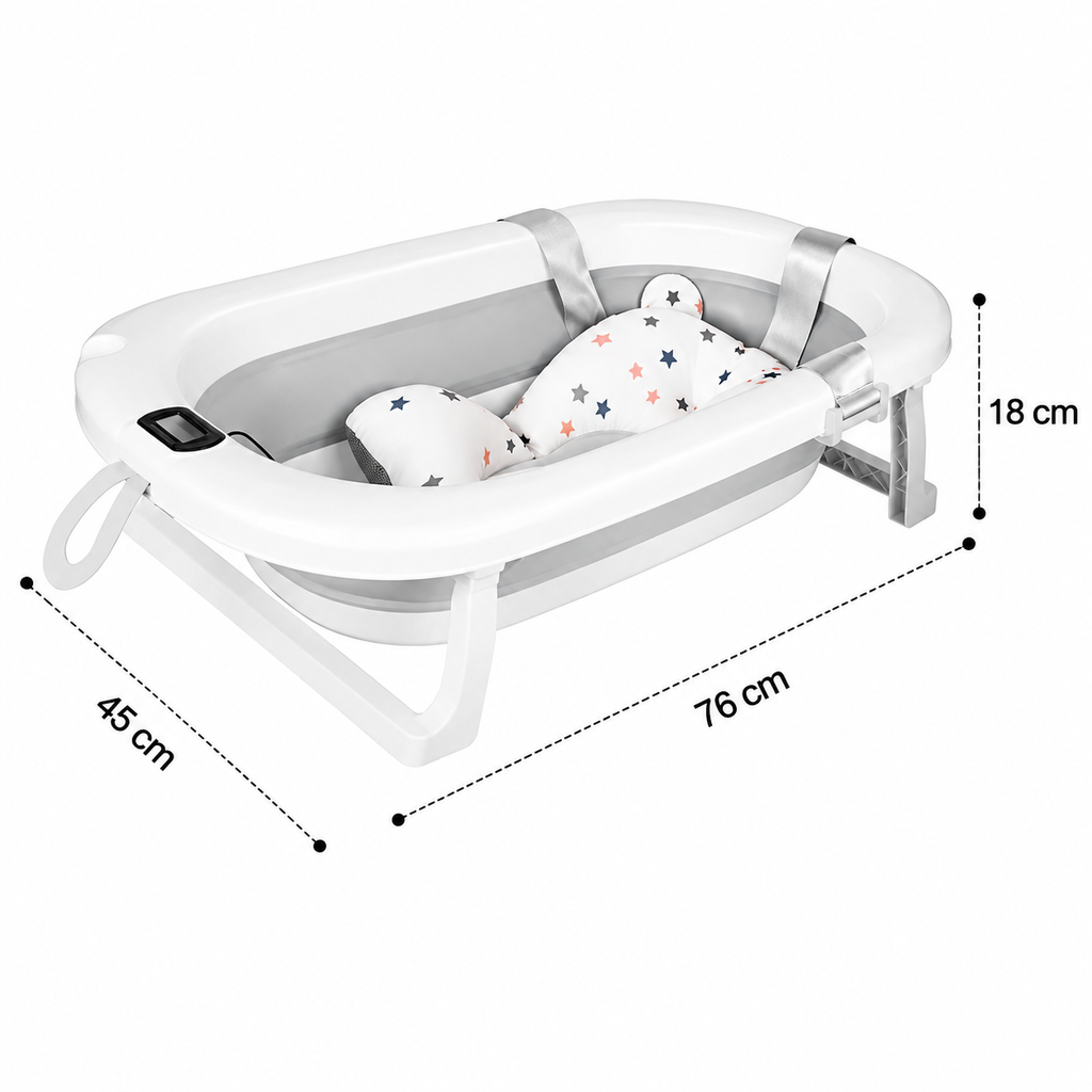 Baignoire Pliable pour Bébé avec Thermomètre Intégré