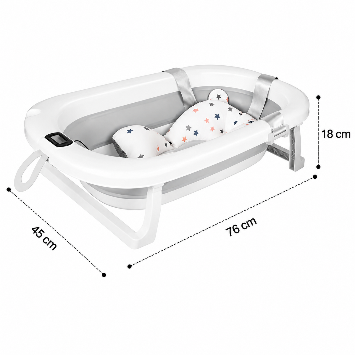Baignoire Pliable pour Bébé avec Thermomètre Intégré