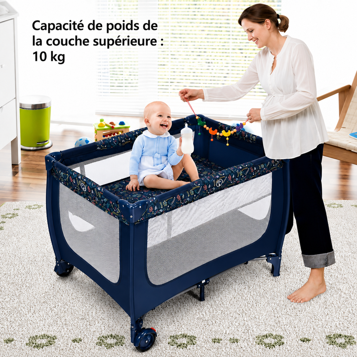 Lit Parapluie Bébé 3-en-1