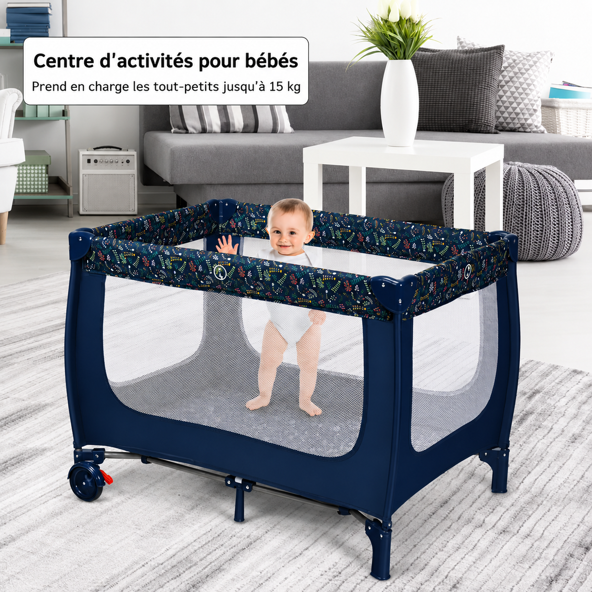 Lit Parapluie Bébé 3-en-1