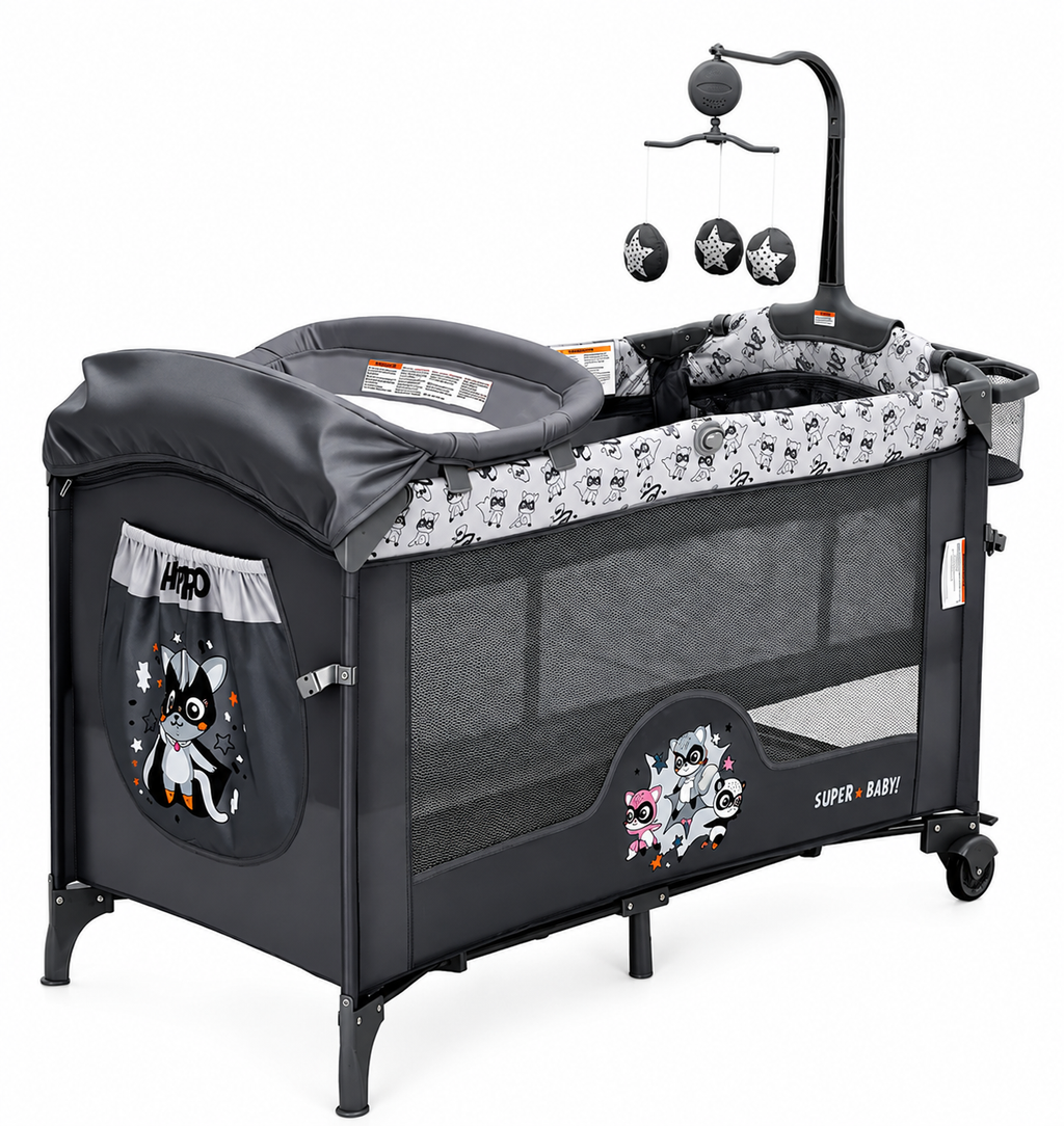 Lit de Chevet Pliable 5-en-1 pour Bébé