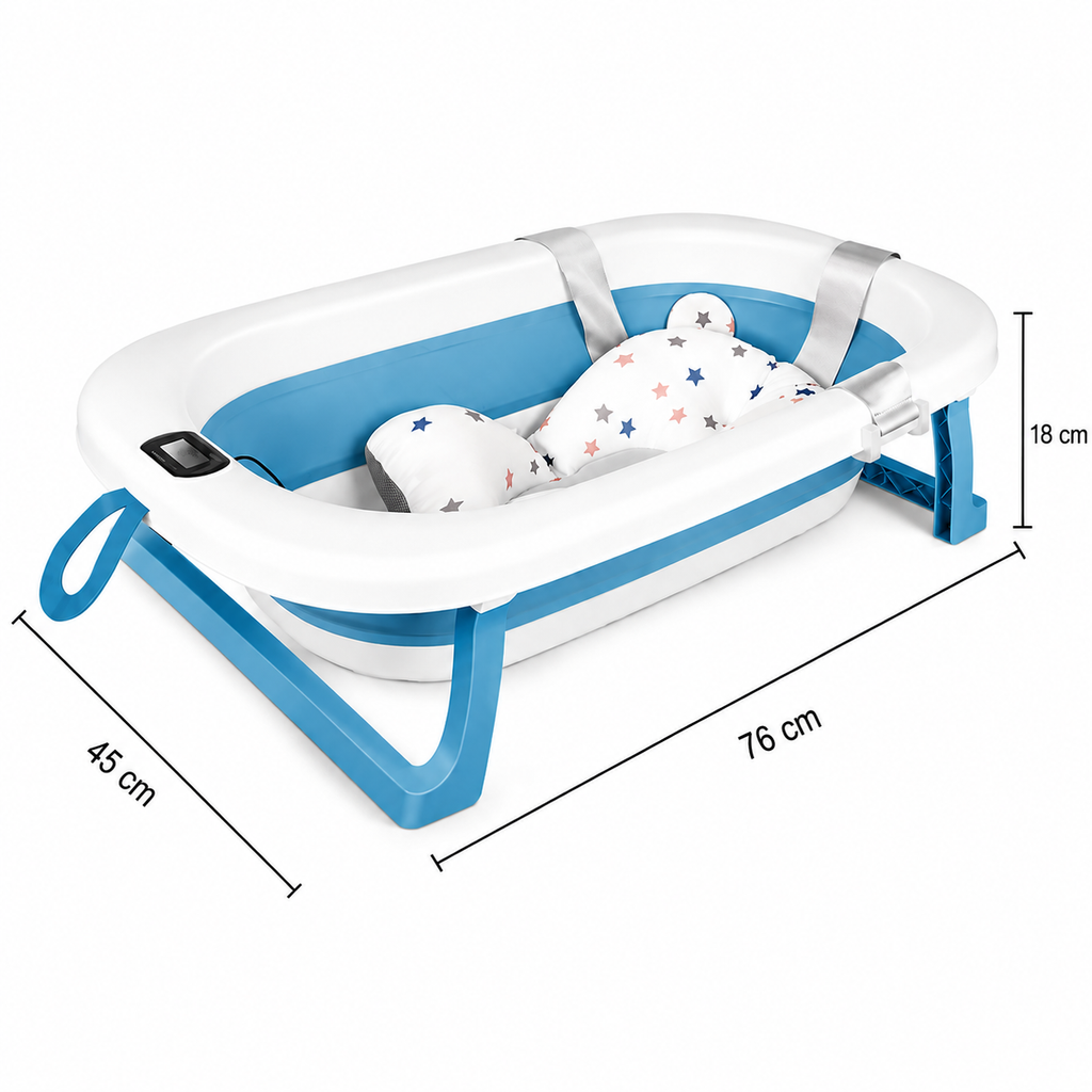 Baignoire Pliable pour Bébé avec Thermomètre Intégré