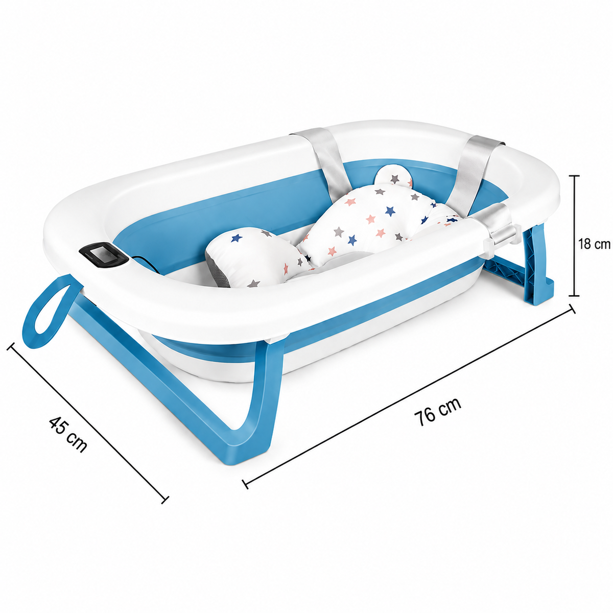 Baignoire Pliable pour Bébé avec Thermomètre Intégré