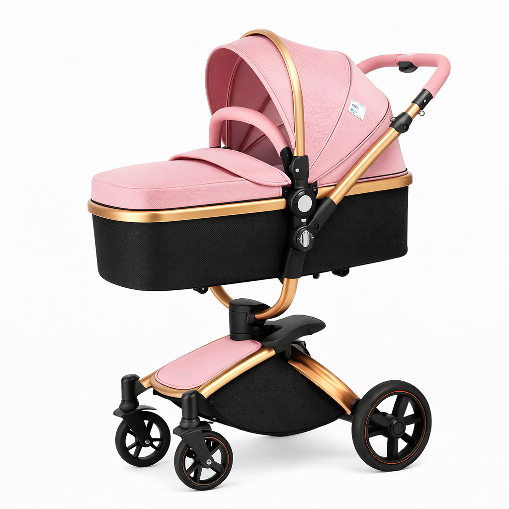 Poussette 3-en-1 Pliable avec Sac et Accessoires