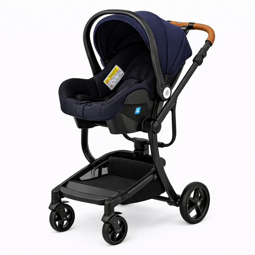 Poussette 3-en-1 Pliable avec Sac à Langer